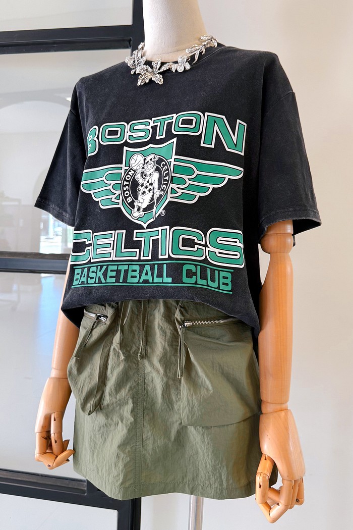 T-shirt Boston Preta  Celtics - MiniMoni