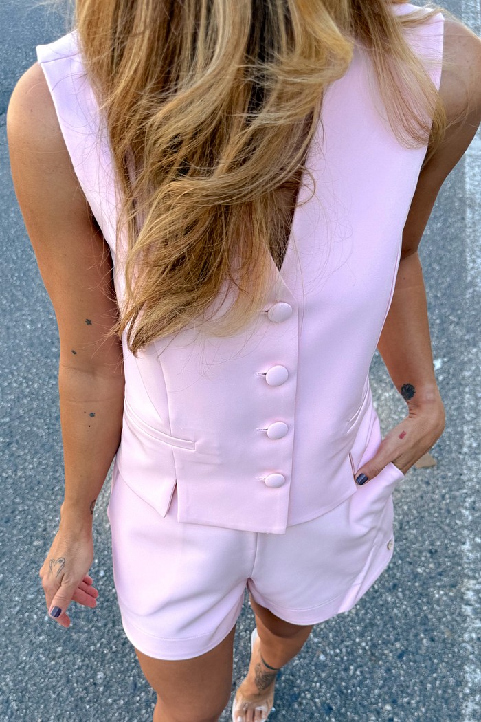 Colete Alfaiataria Rosa Estella - MiniMoni