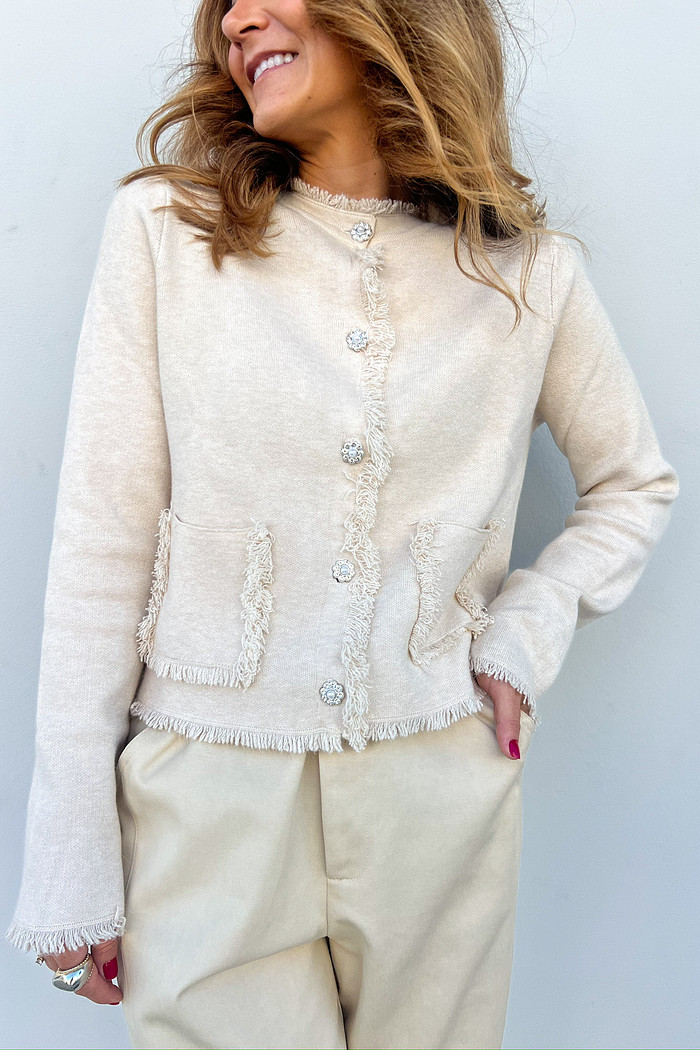 Casaqueto Gabrielle Areia - Mini Moni