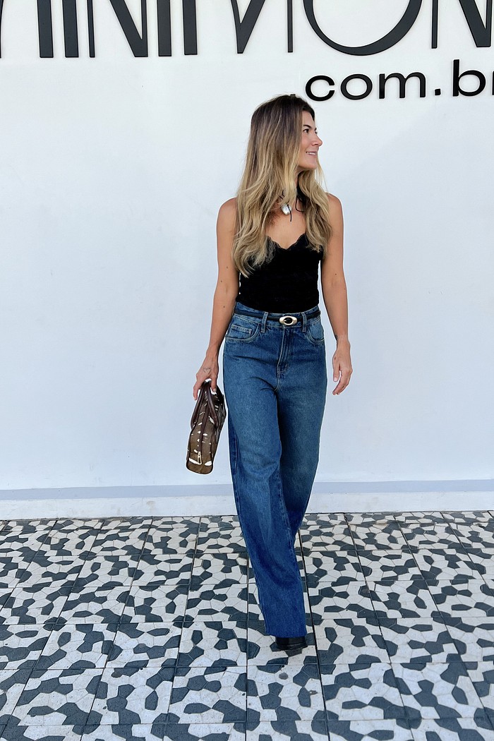 Calça Denim Maggie - MiniMoni