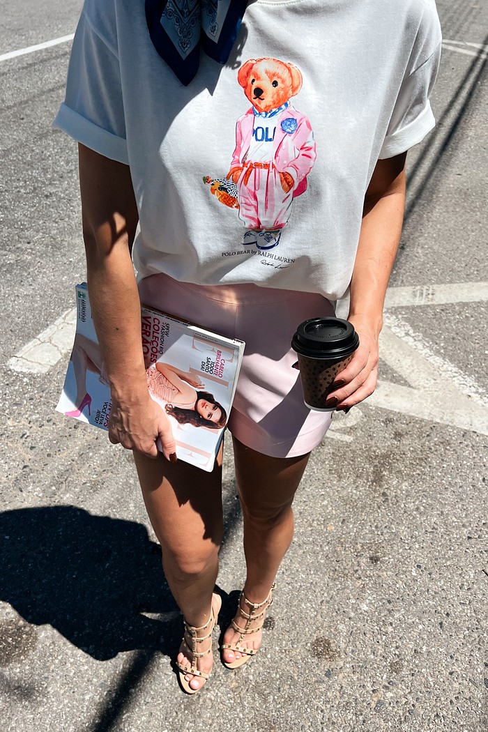 T-shirt Polo Bear Rosa - MiniMoni