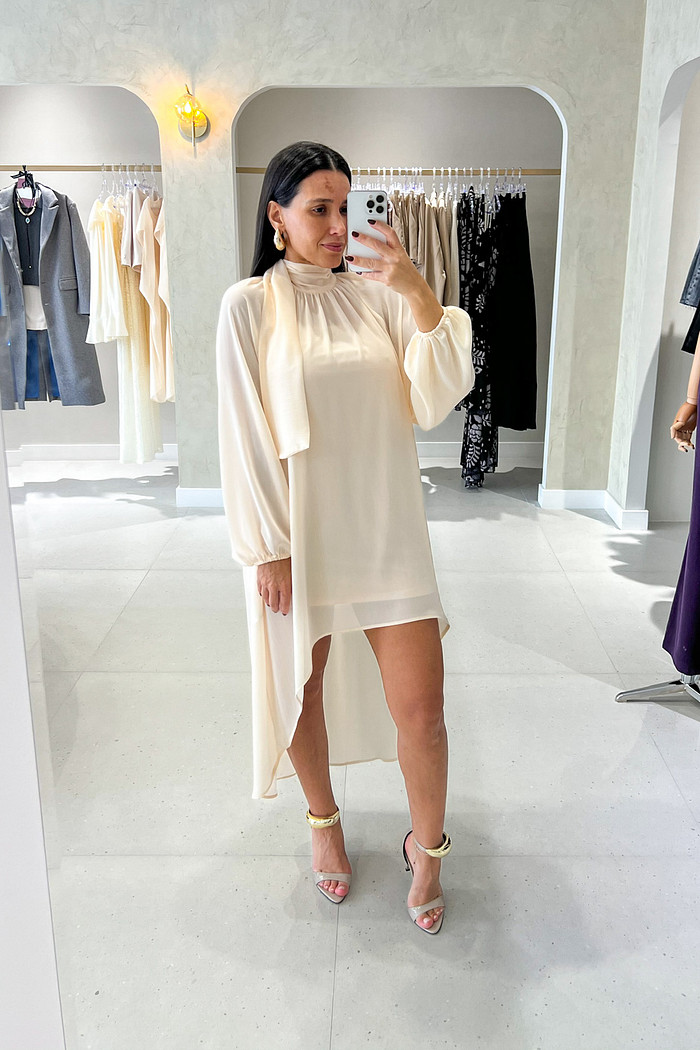 Vestido Mayara Bege - Mini Moni
