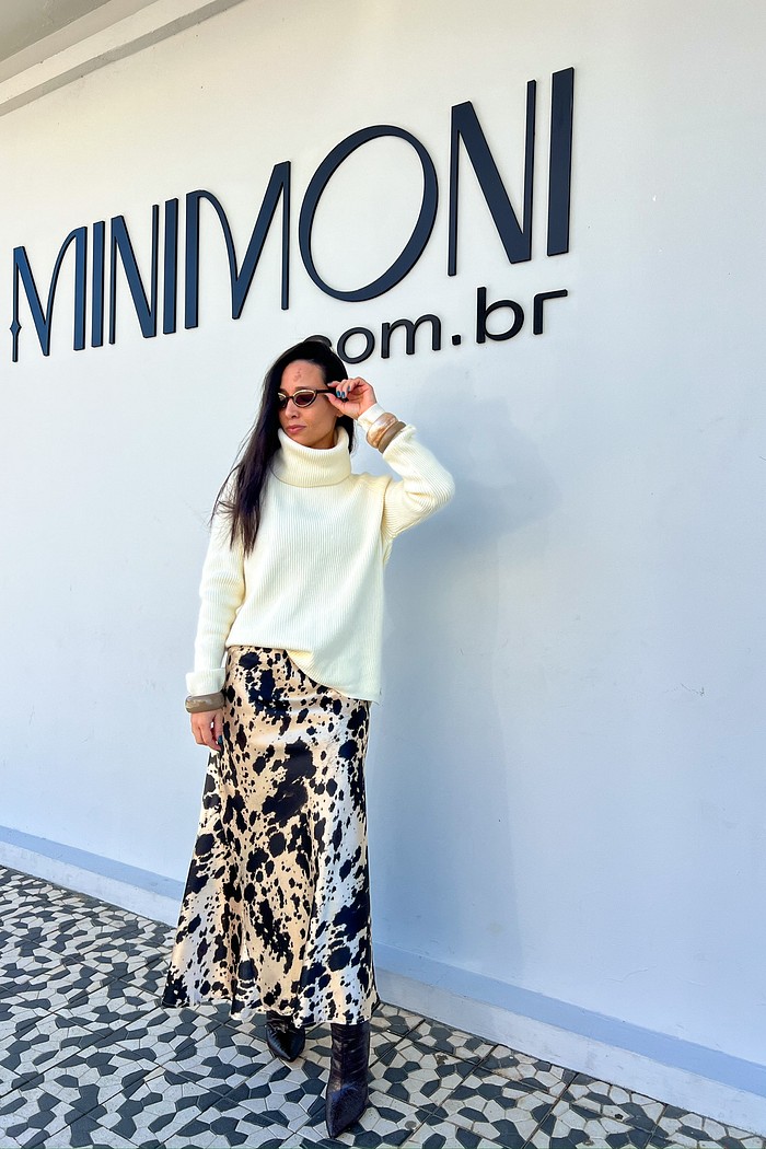 Saia Midi Animal Print - Mini Moni