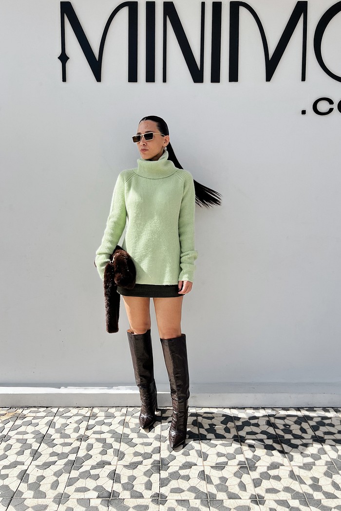 Tricot Pistache New Bombom - MiniMoni