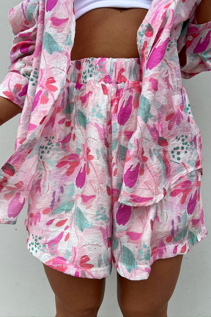 Conjunto de Viscose Rosa Van Gogh - Mini Moni