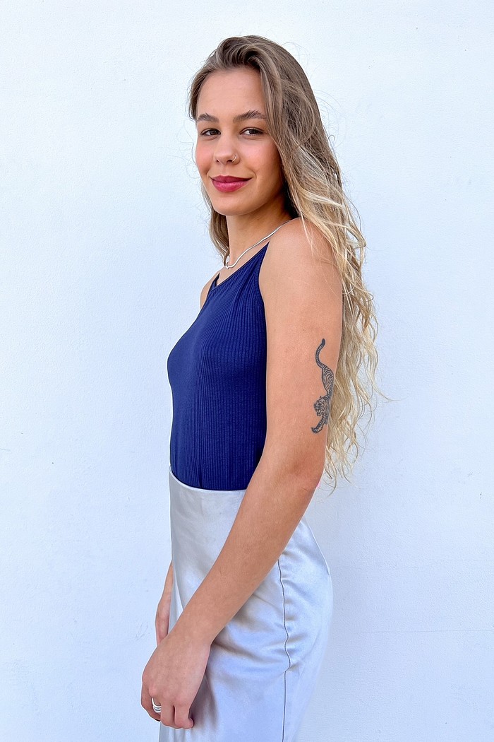 Blusa De Alça Feminina Azul Saint - Mini Moni