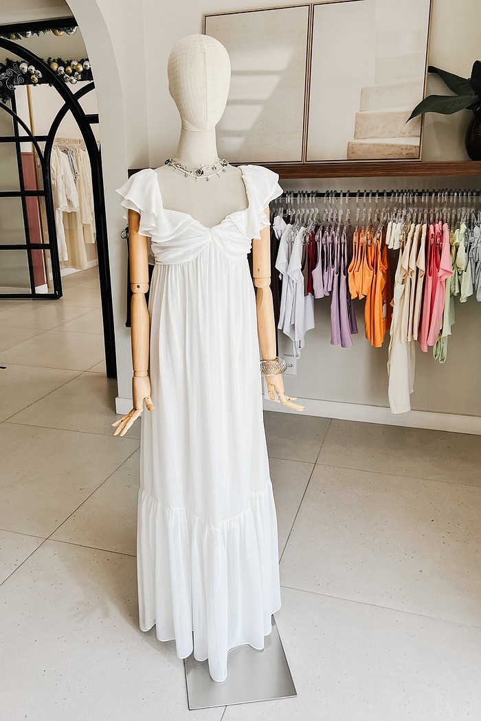 Vestido Longo Branco Isabel - MiniMoni 