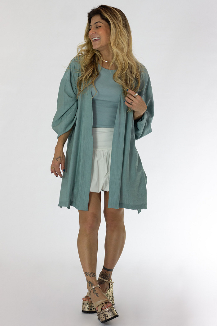Kimono de Viscose Azul Jasmine - Mini Moni