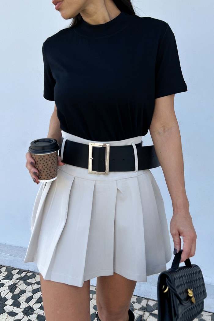 T-Shirt Algodão Doce Preta - MiniMoni