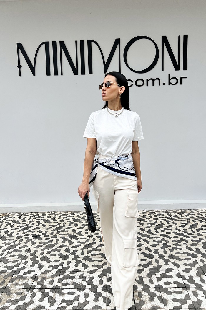 Calça Cargo Off Elise - MiniMoni