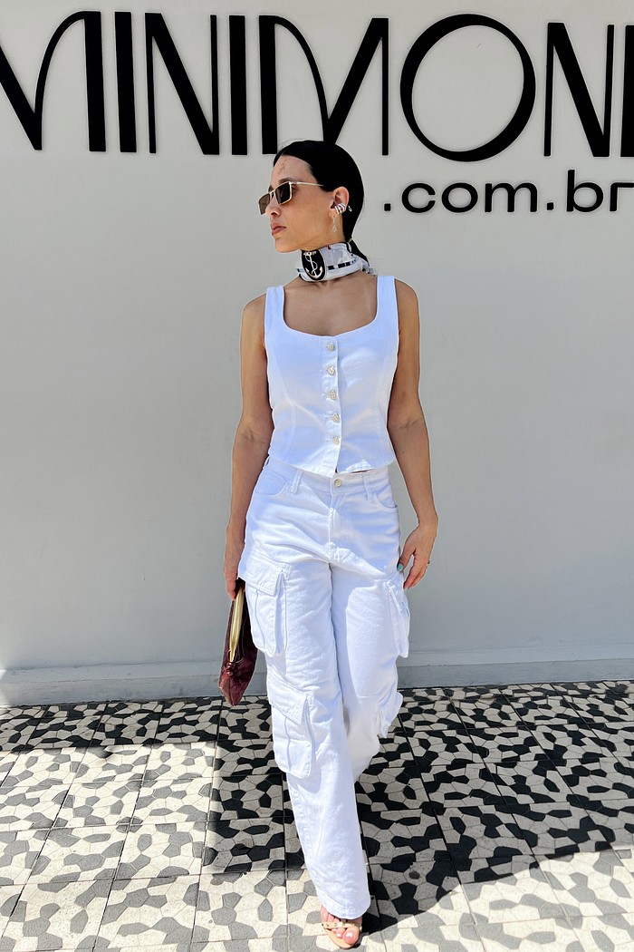 Calça Cargo Celine - MiniMoni