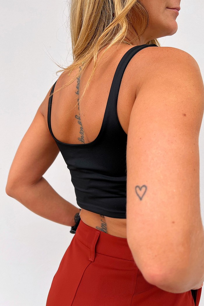 Top De Alça Feminino Preto Abigail - Mini Moni