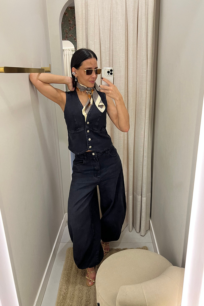 Calça Aladim Preta Amanda - MiniMoni