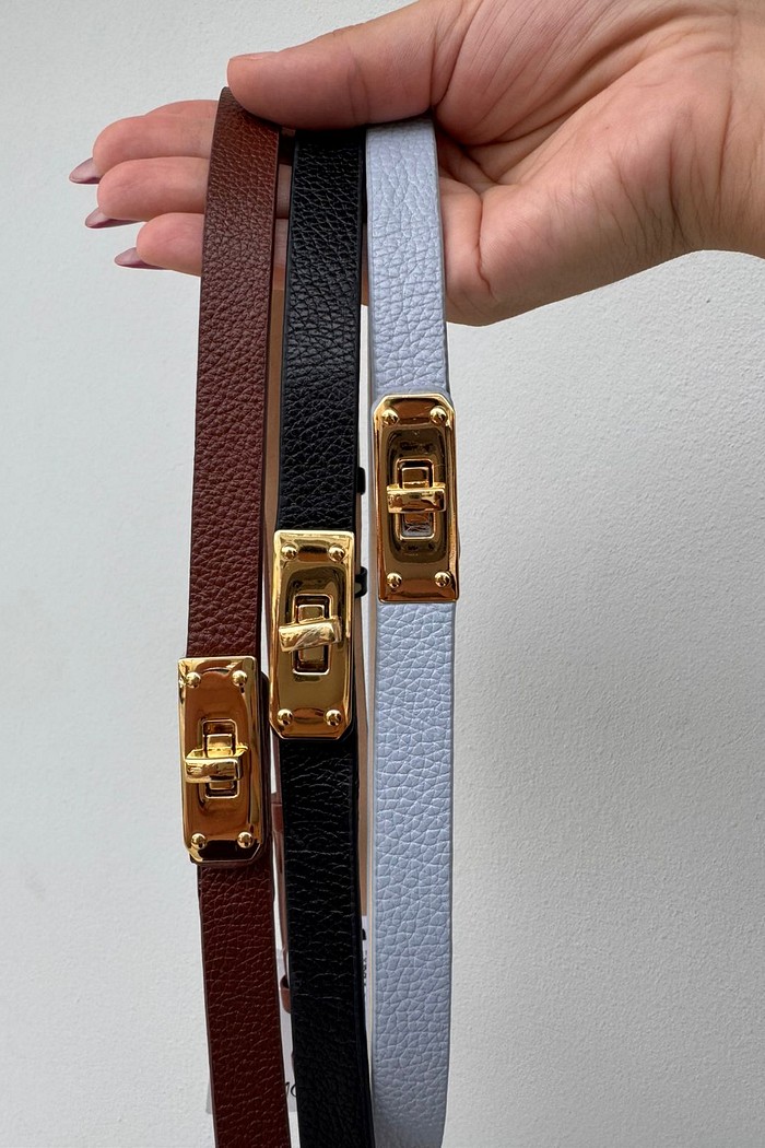 Cinto Fino Preto Alysa - MiniMoni