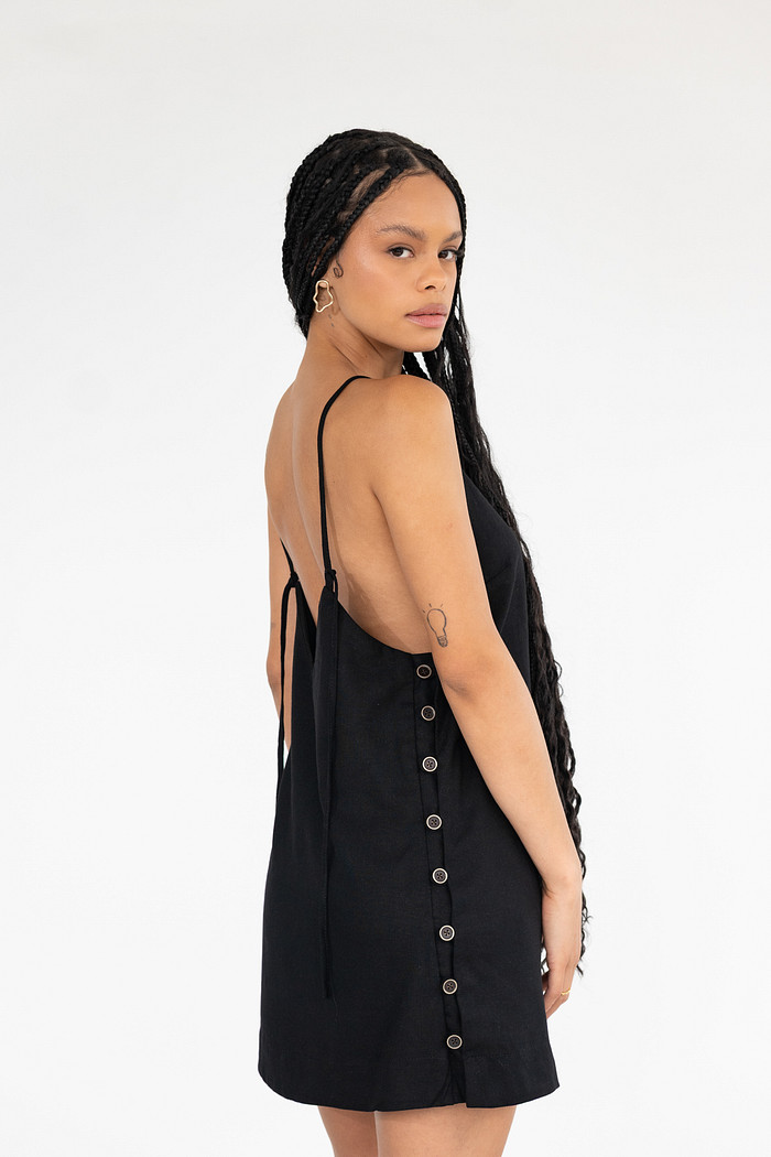 VESTIDO LINHO MOOD BOTÕES