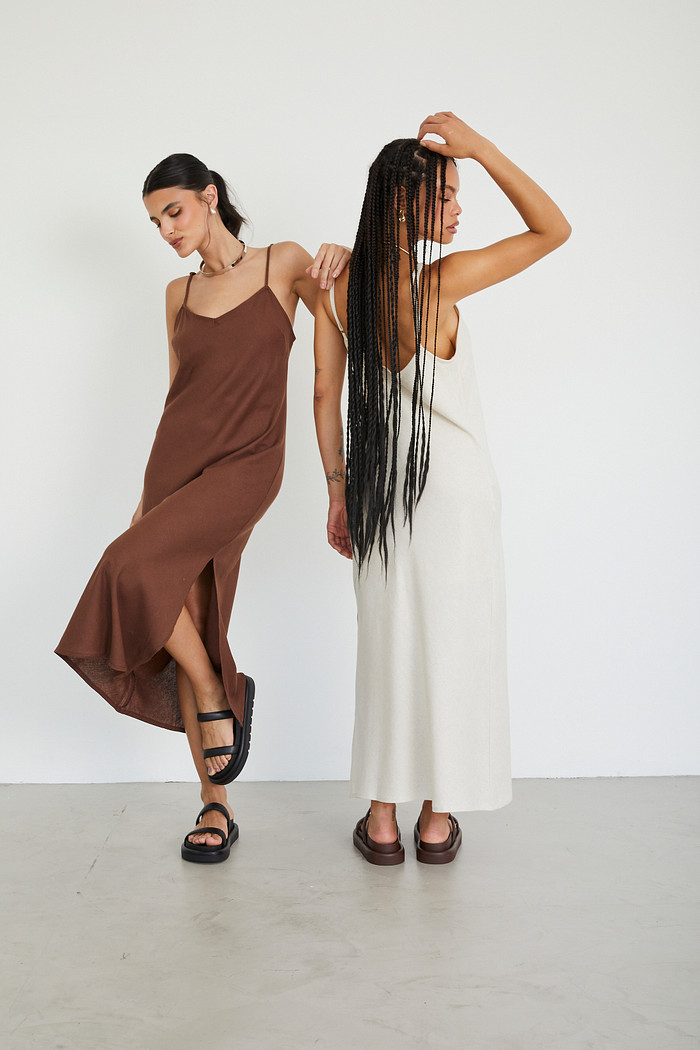 VESTIDO MIDI LINHO ORGANIC