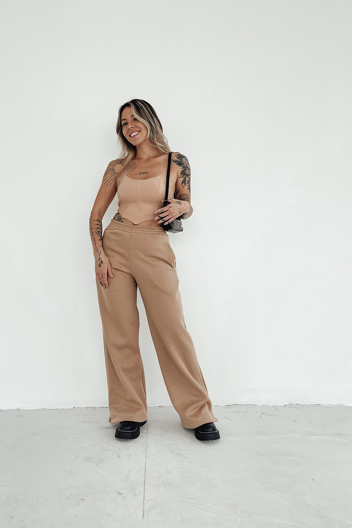 WIDE LEG MOKKA LATTE