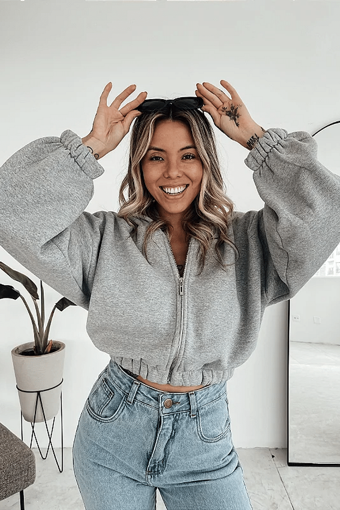 JAQUETA BOMBER MOLETOM