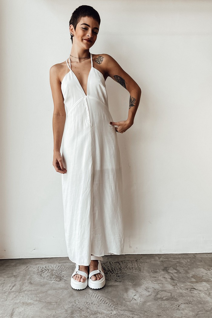 VESTIDO MIDI KYTE OFFWHITE