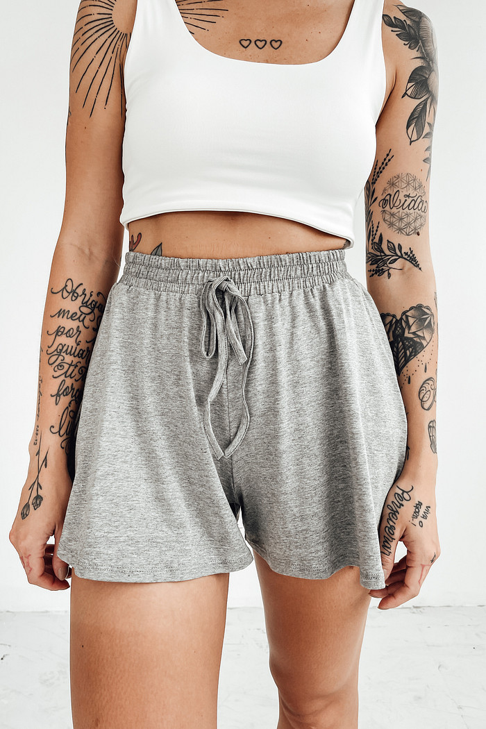 SHORT LUNAR CINZA MESCLA