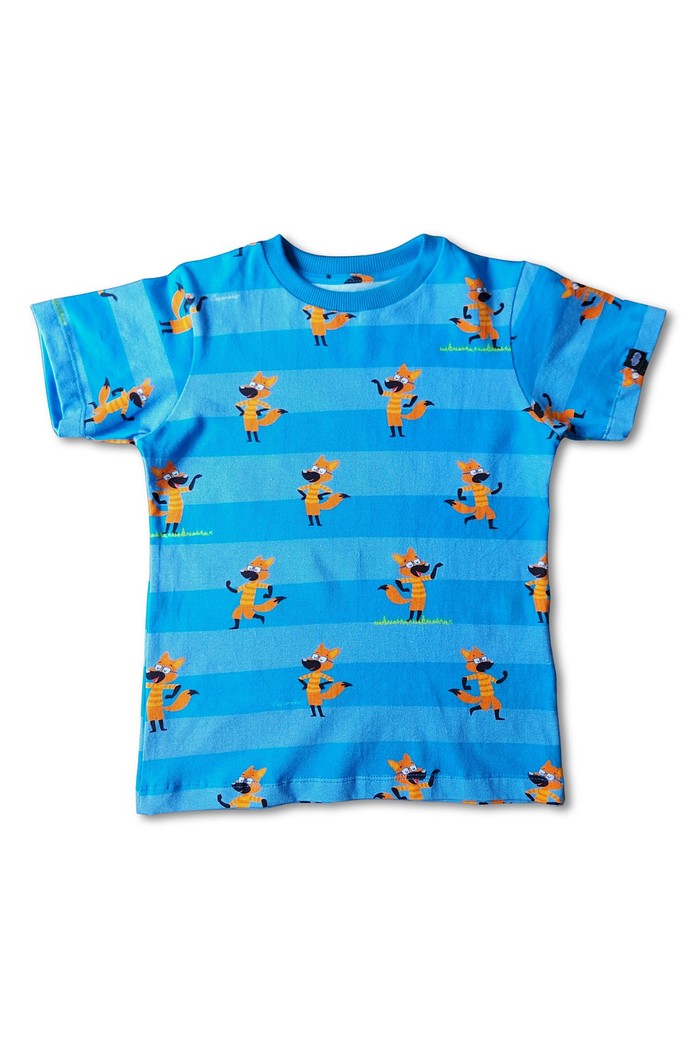 Camiseta Infantil Manga Curta Algodão Sustentável Estampa Digital Seu Lobo