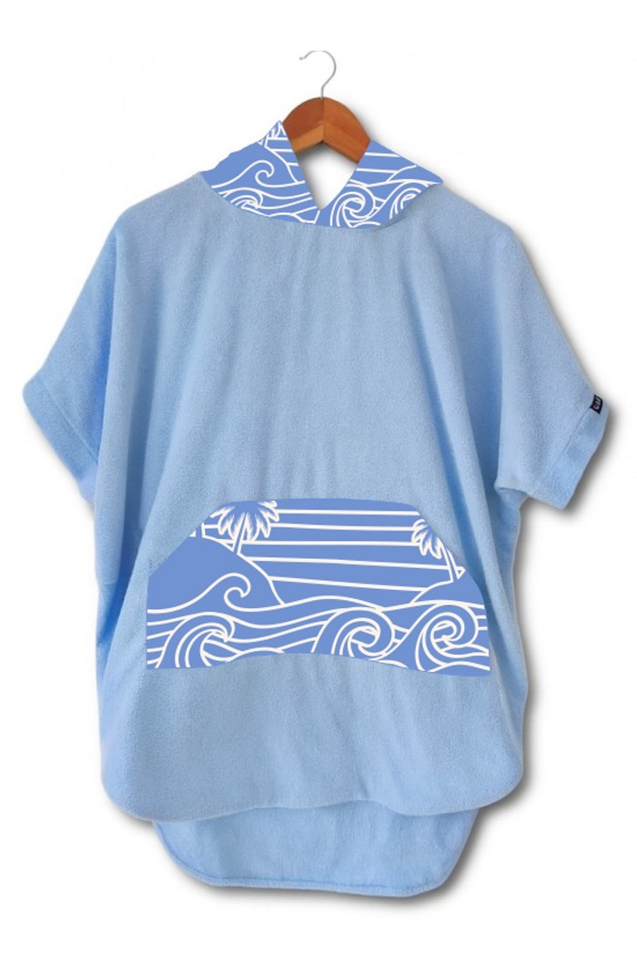 Roupão Poncho UV Azul Beach On