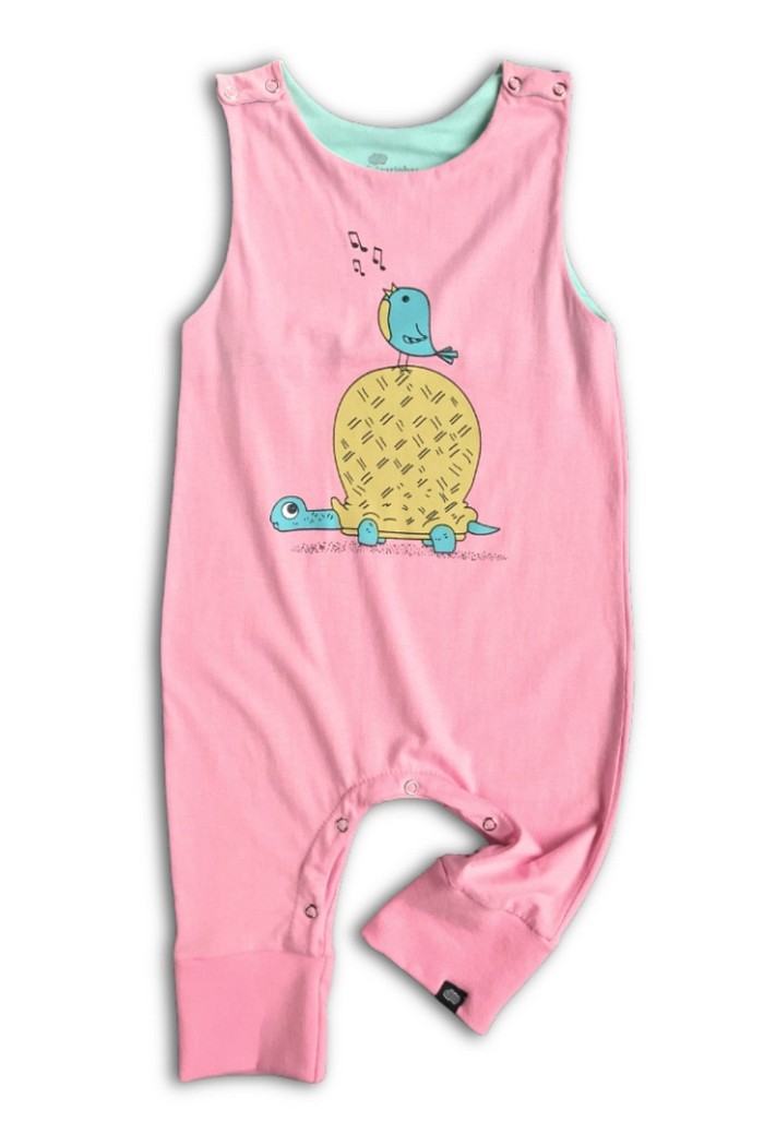 Macacão Longo Manga Regata Rosa Tatá