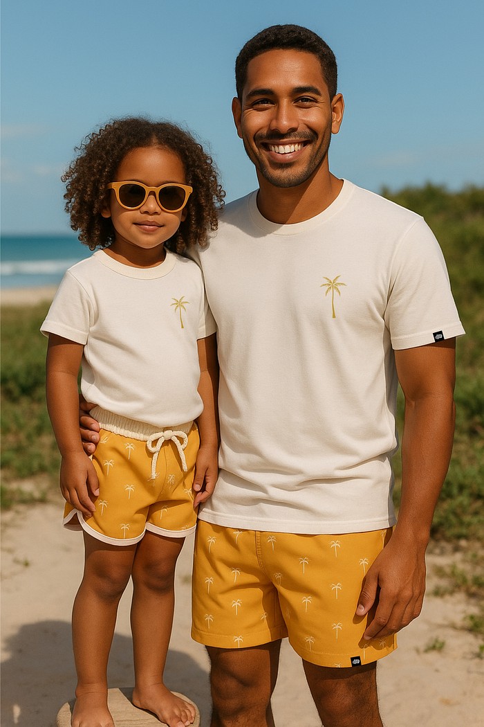 Short Tactel Adulto Mostarda Coqueiros