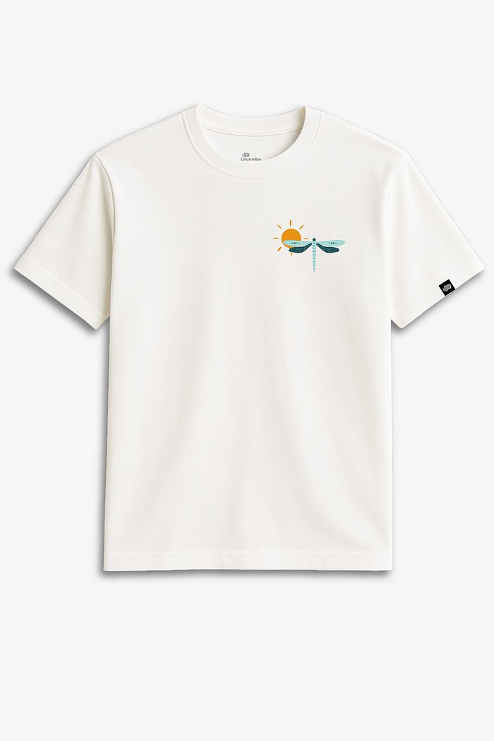 Camiseta Adulto Off White Libélula