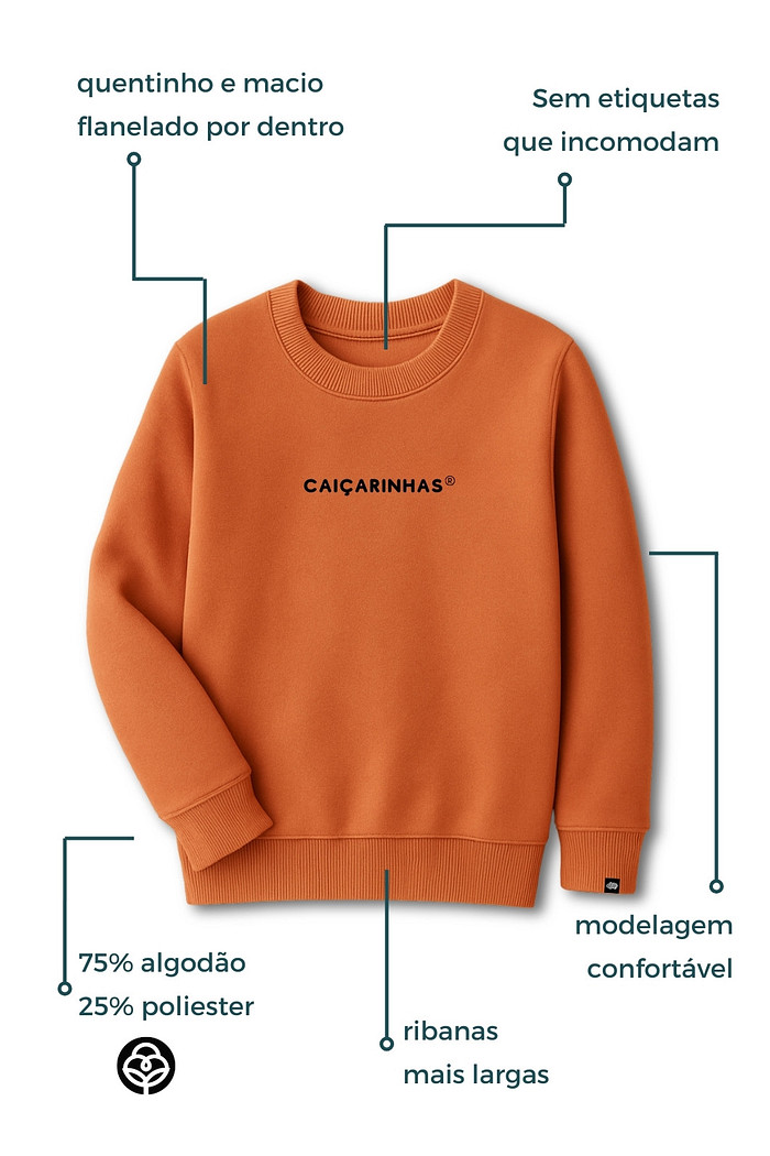 Blusão Infantil Felpado Terra Caiçarinhas ®