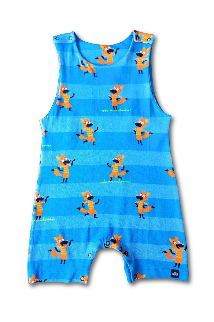 Macacão Infantil Curto Manga Regata Algodão Confortável Seu Lobo