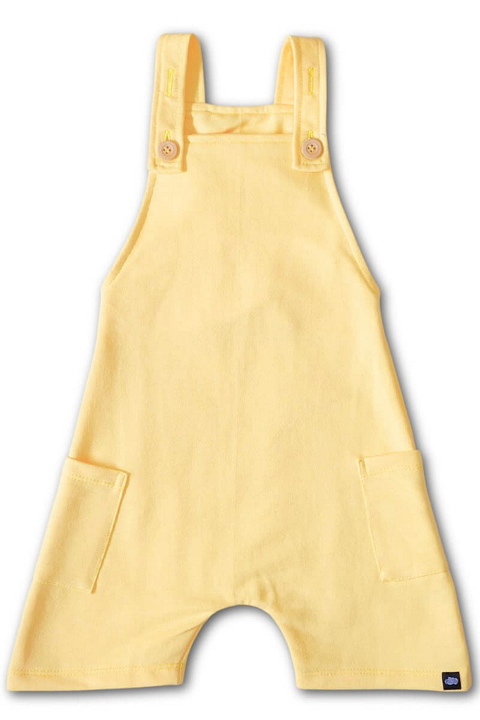 Jardineira Infantil Curta com alça ajustável Amarelo