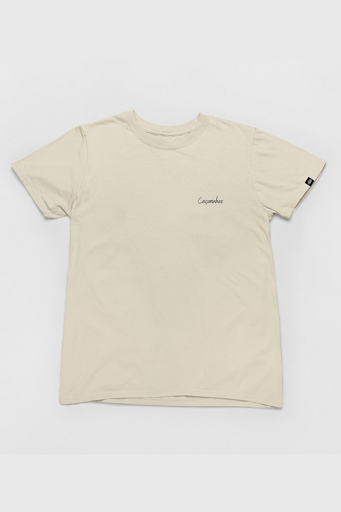 Camiseta Cotton Básica Toque macio e confortável Bege Promocional