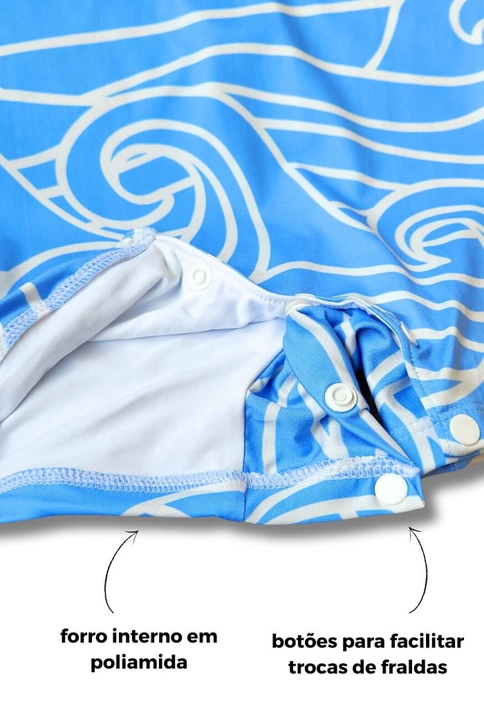 Kit Praiano Macacão e Chapéu Azul Beach On