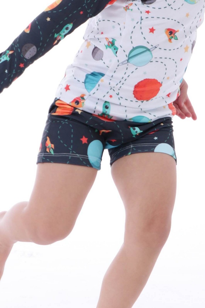 Sunga UV Preta Universo Confortável com ajuste de cintura