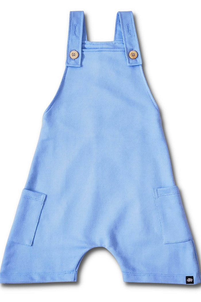 Jardineira Infantil Curta com alça ajustável Azul Provençal