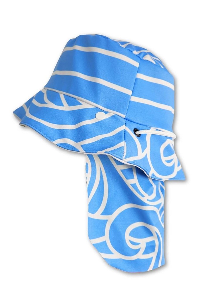 Chapéu infantil Proteção Solar UV 50+ Dupla Face Praia e Piscina Azul Beach On