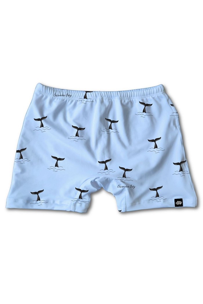 Sunga UV Praia Piscina UV 50+ Menino Confortável Azul Baleias