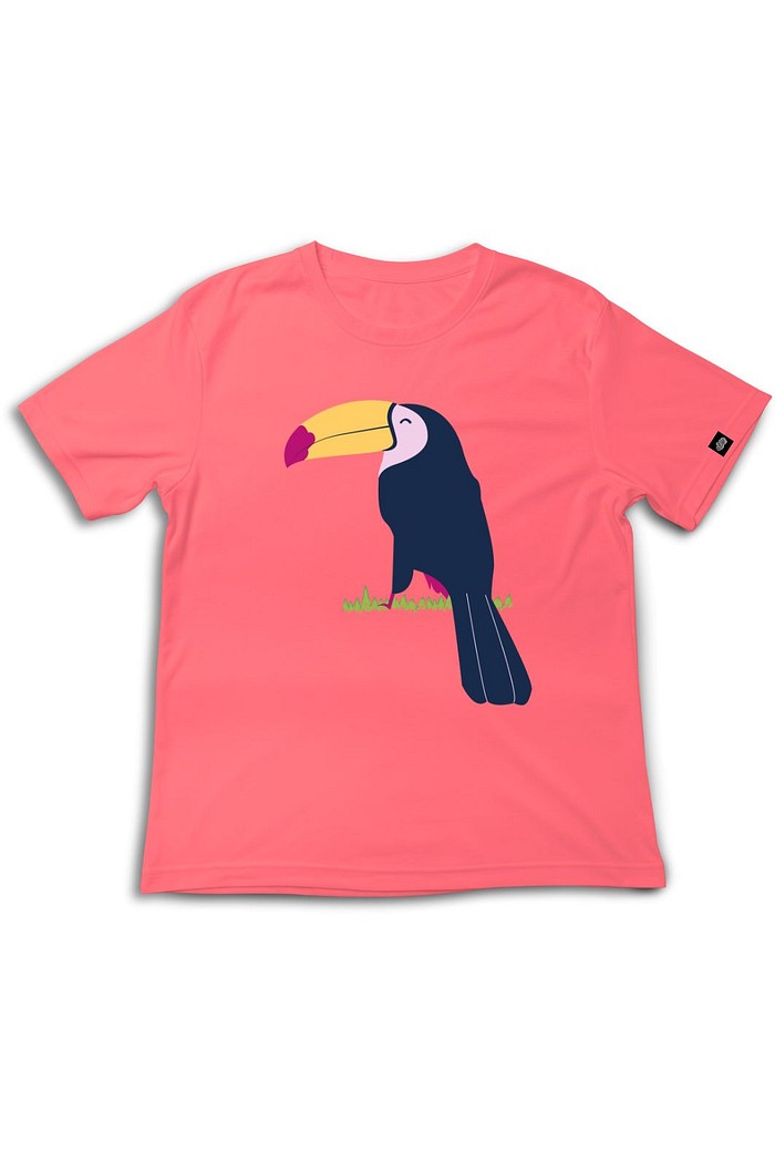 Camiseta Infantil Manga Curta Laranja Tucano