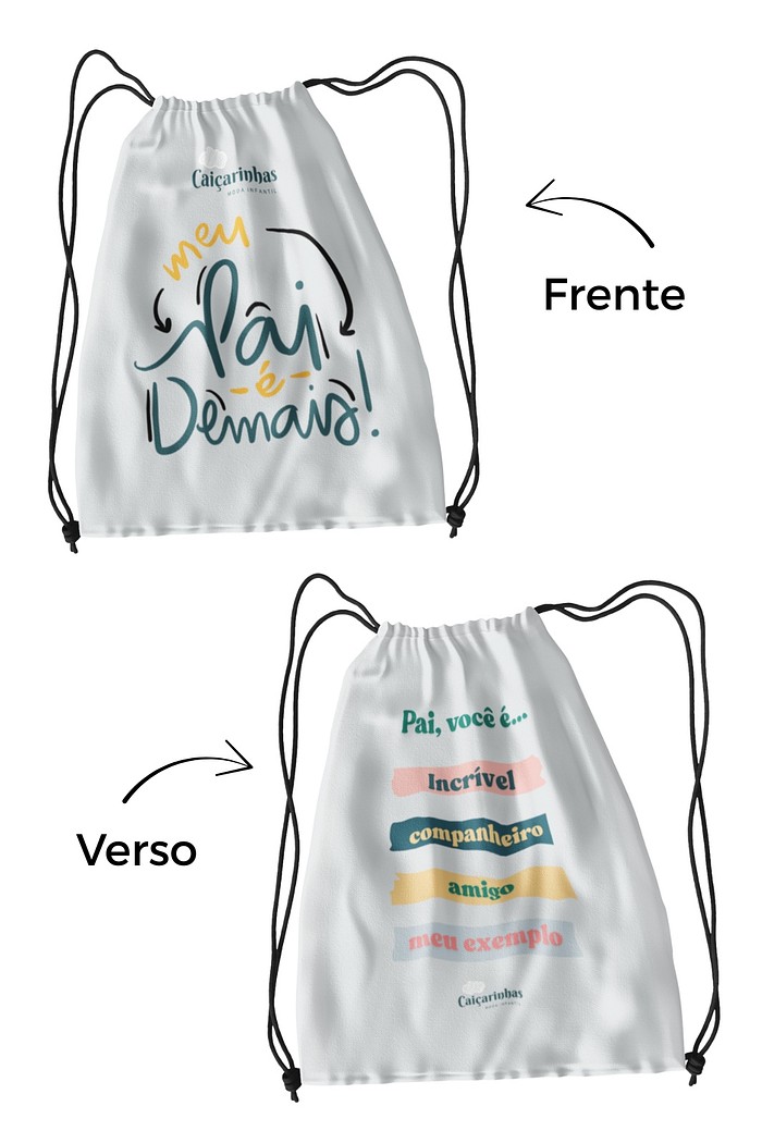 Sacochila Meu Pai é Demais Especial dia dos Pais Brinde Especial
