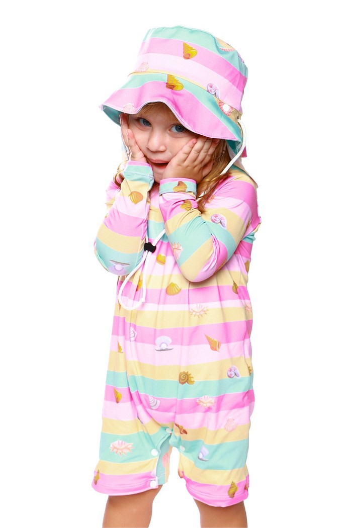 Kit Macacão e Chapéu Mais Recomendado Conchinhas