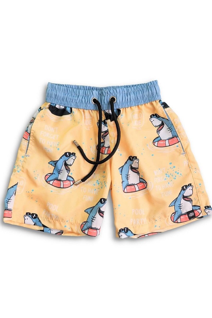 Short Tactel UV Amarelo Tuba Relax Tamanho:1 a 2 anos