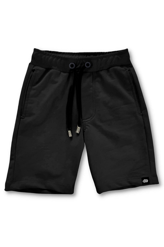 Bermuda Infantil de Moletinho com Bolso e Ajuste na Cintura Preto