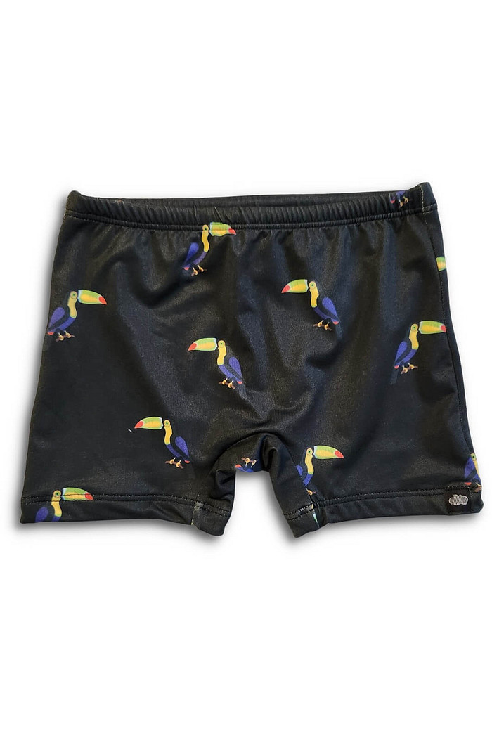 Sunga UV Praia Piscina UV 50+ Menino Confortável Preto Tucanos