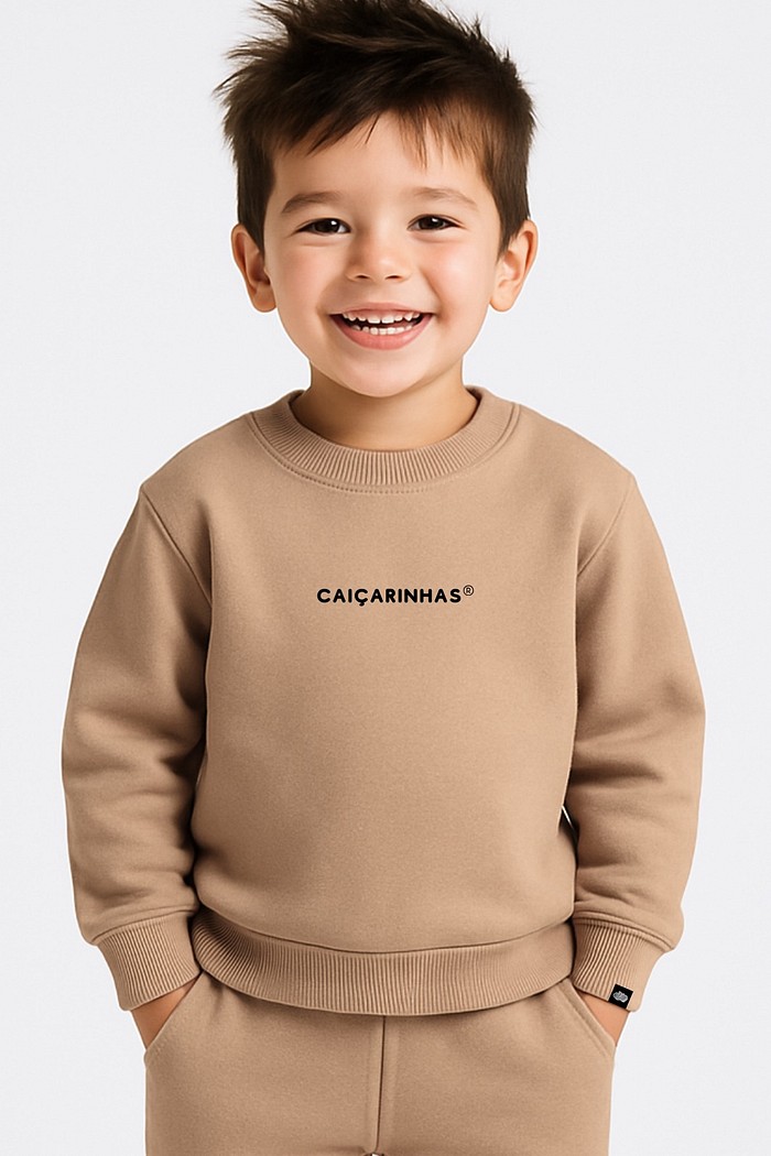 Blusão Infantil Felpado Camelo Caiçarinhas ®