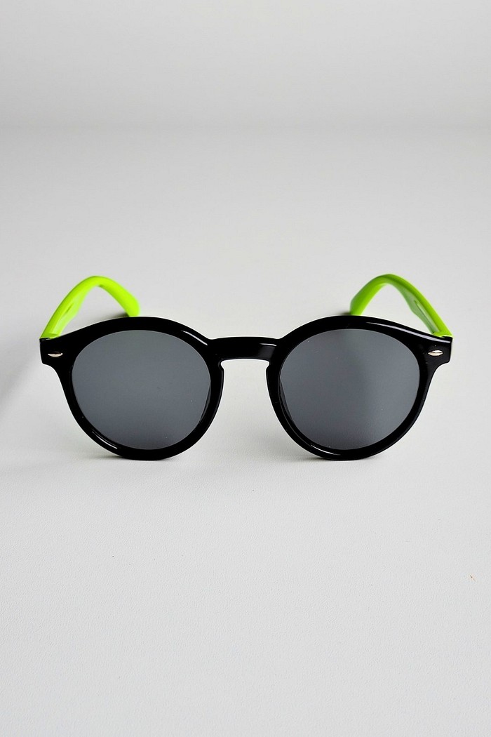 Óculos Infantil Bebê 0 a 6 anos Flexível com Proteção UV400 Preto e Verde Noronha