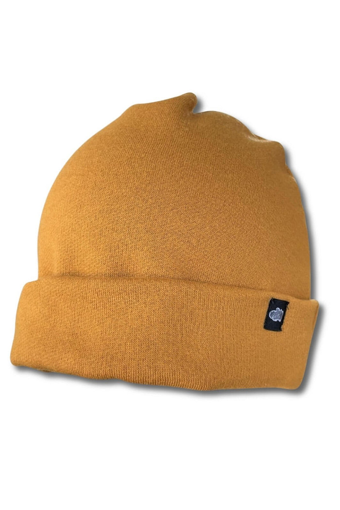 Touca Gorro Infantil Flanelada Moletom Mostarda