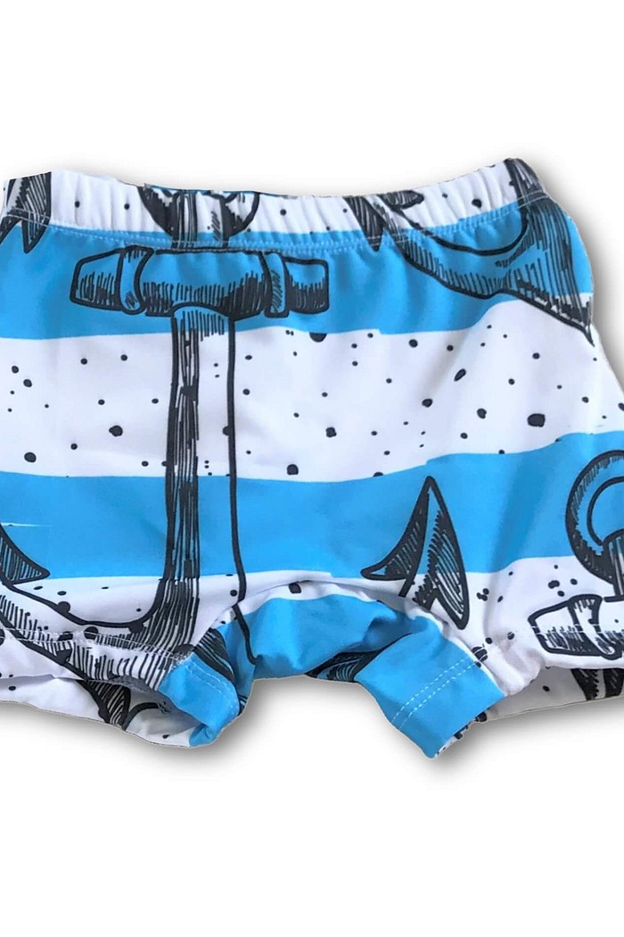 Sunga UV Praia Piscina UV 50+ Menino Confortável Âncoras