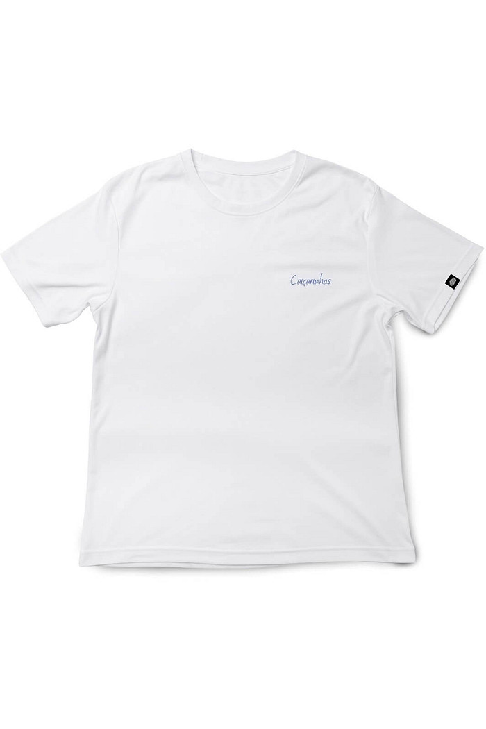 Camiseta Infantil Manga Curta Algodão BCI Branco Minimalista