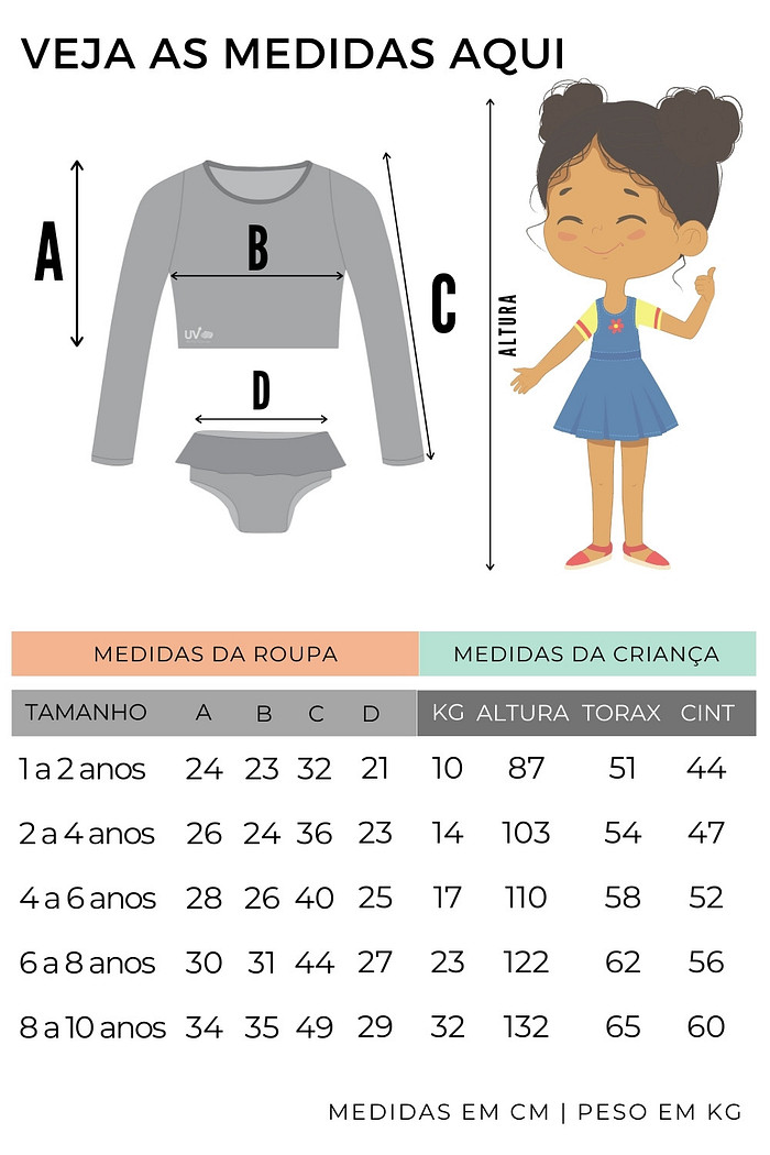 Biquíni Infantil Cropped Manga Longa e Calcinha Alta Tucano